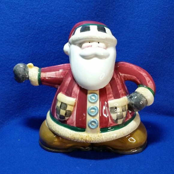Sakura Debbie Mumm Santa Short and Stout Teapot Folk Art Mini Teapot Series - Picture 2 of 10